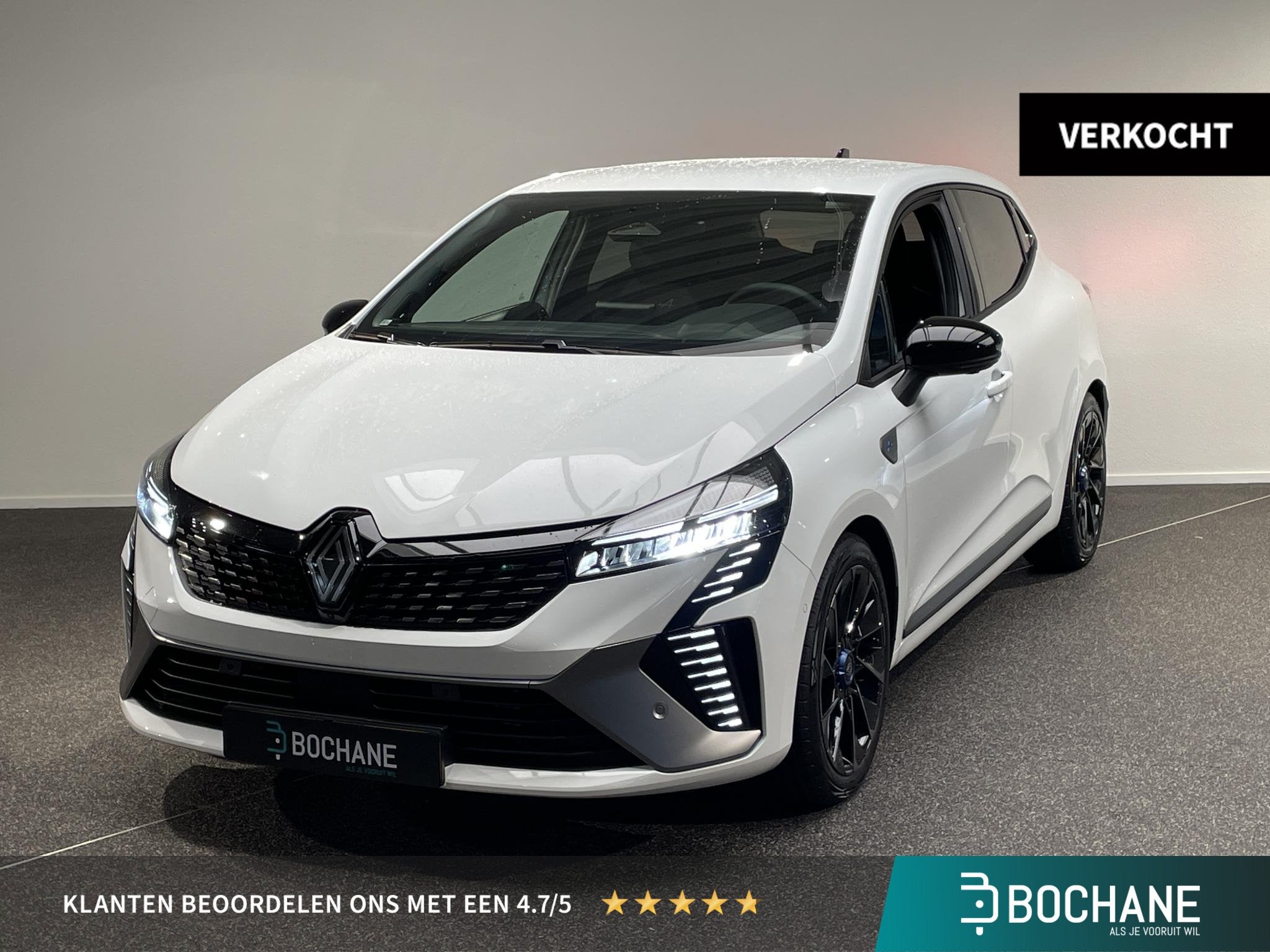 Renault Clio 1.6 E-Tech Full Hybrid 145 esprit Alpine | DEMO, Met garantie (alle), Leder en Stof, Wit, Origineel Nederlands