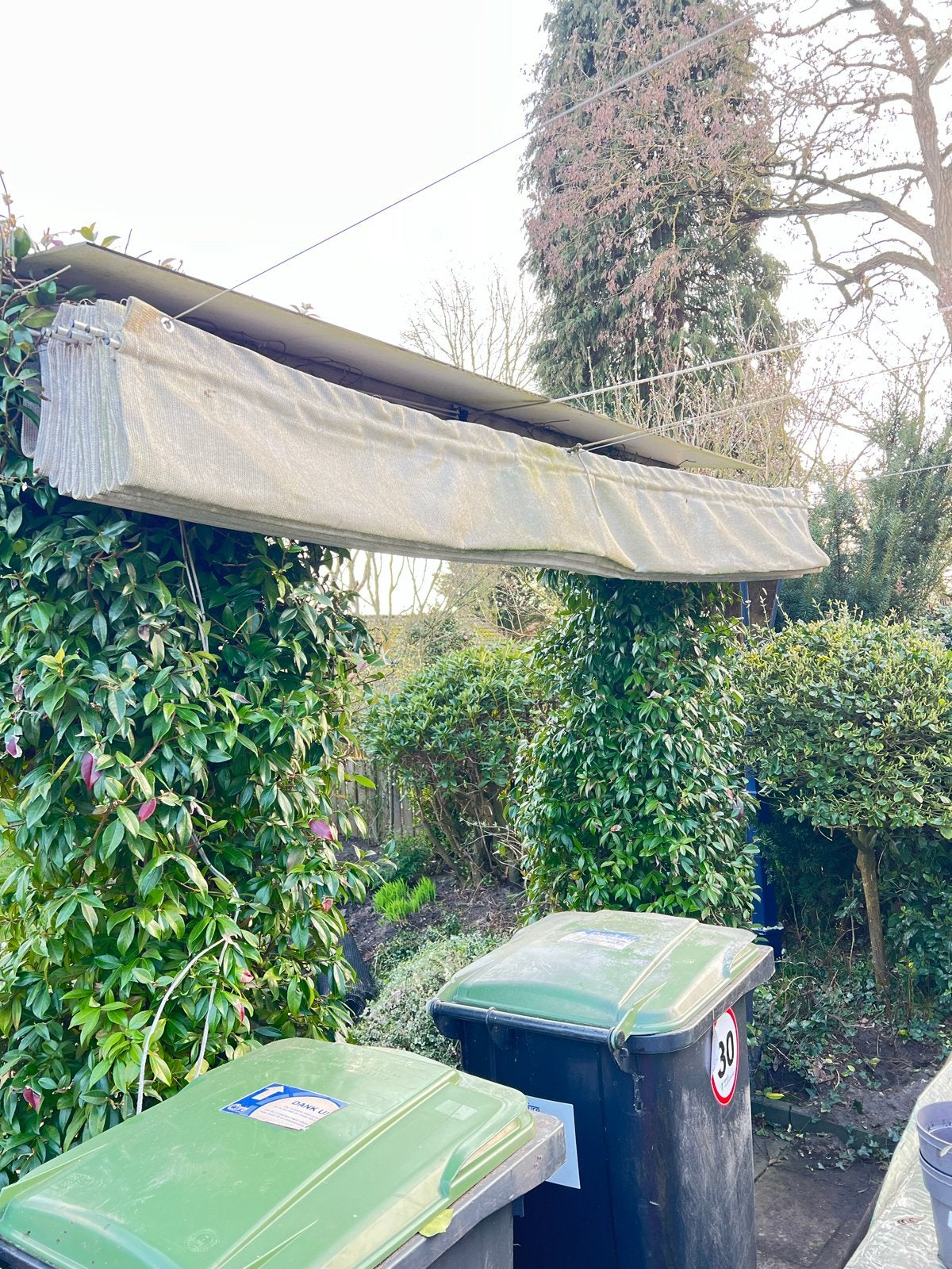 Schaduwdoek met bevestiging, Ophalen of Verzenden, Gebruikt