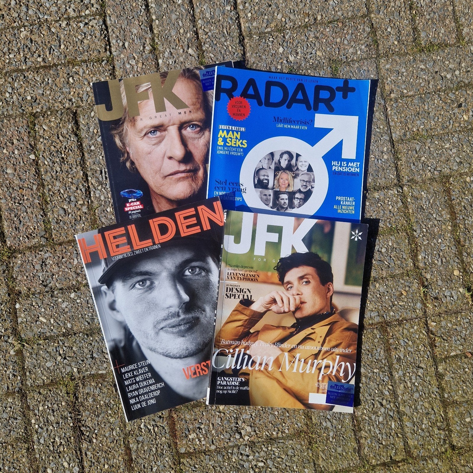 Diverse tijdschriften: JFK, Helden, Radar+, Ophalen of Verzenden, Gelezen, Glossy