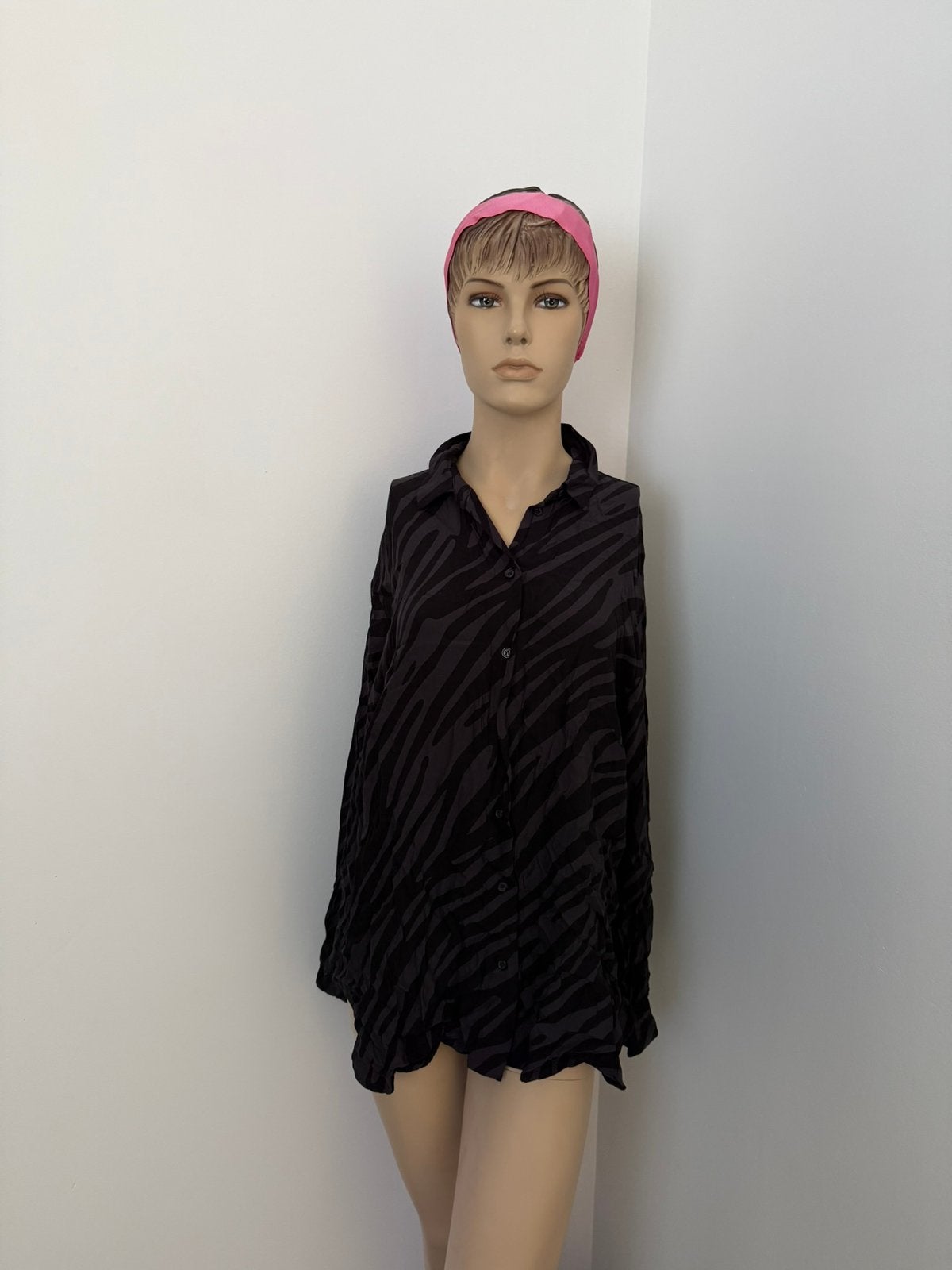Samsoe samsoe blouse gestreept zebra maat L, Kleding | Dames, Ophalen of Verzenden, Zo goed als nieuw, Maat 38/40 (M), Zwart