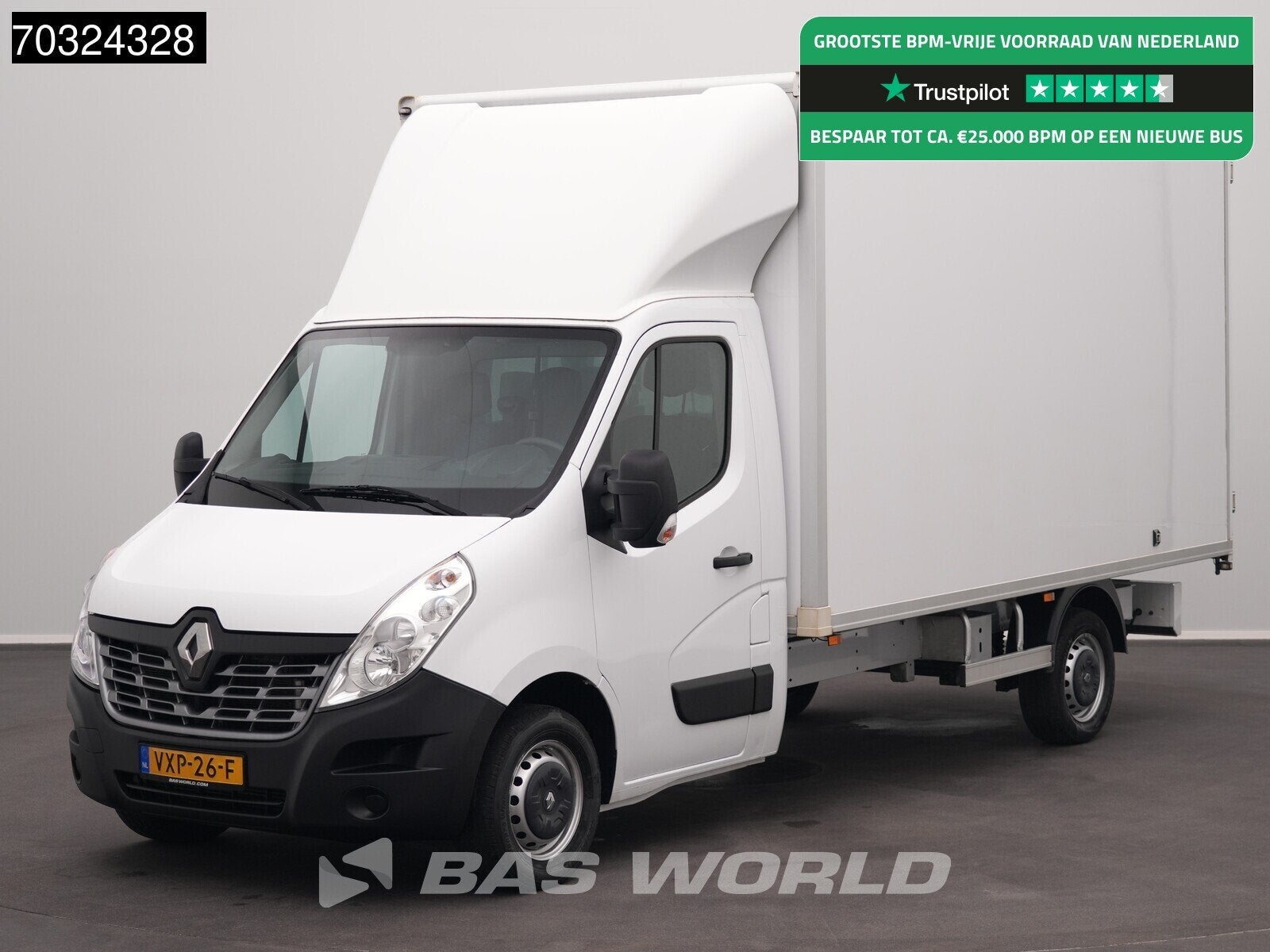 Renault Master 130PK Bakwagen Achterdeuren Airco Cruise Euro, Stof, Gebruikt, Euro 6, 4 cilinders