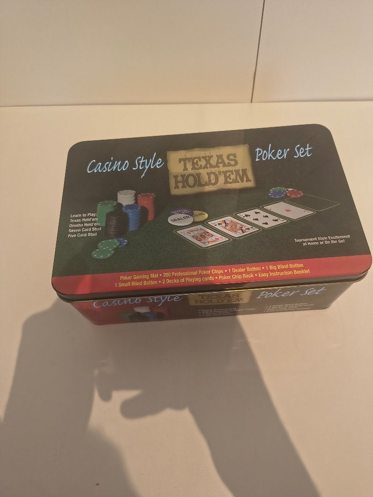 Texas Hold'em Poker Set, Hobby en Vrije tijd, Gezelschapsspellen | Kaartspellen, Vijf spelers of meer, Ophalen of Verzenden, Zo goed als nieuw