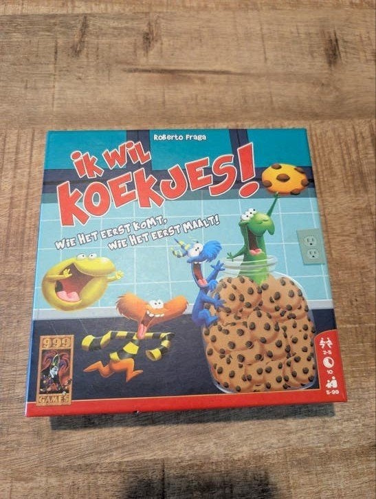 Ik Wil Koekjes! - Leuk familiespel van 999 Games, Vijf spelers of meer, Ophalen of Verzenden, Gebruikt, 999 Games
