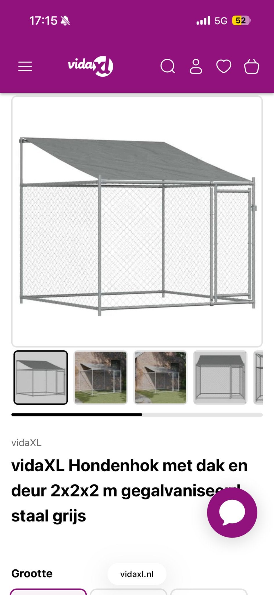 Honden kennel 2x2 meter, Ophalen, Zo goed als nieuw, 110 cm of meer, 100 cm of meer
