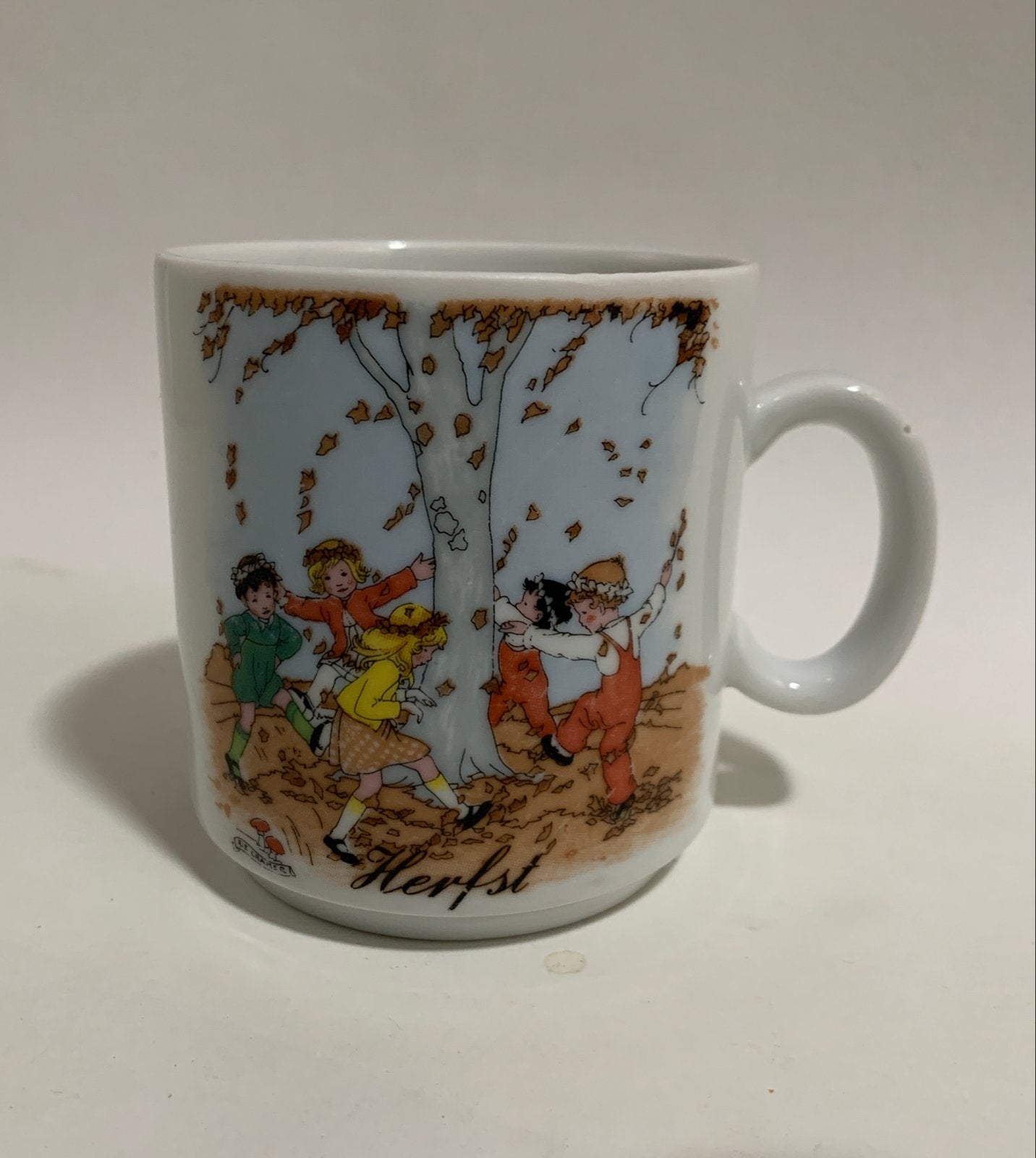 Vintage Kronester Bavaria Herfst Mok Rie Cramer - Kinderen, Ophalen of Verzenden, Gebruikt, Overige stijlen, Kop(pen) en/of Schotel(s)