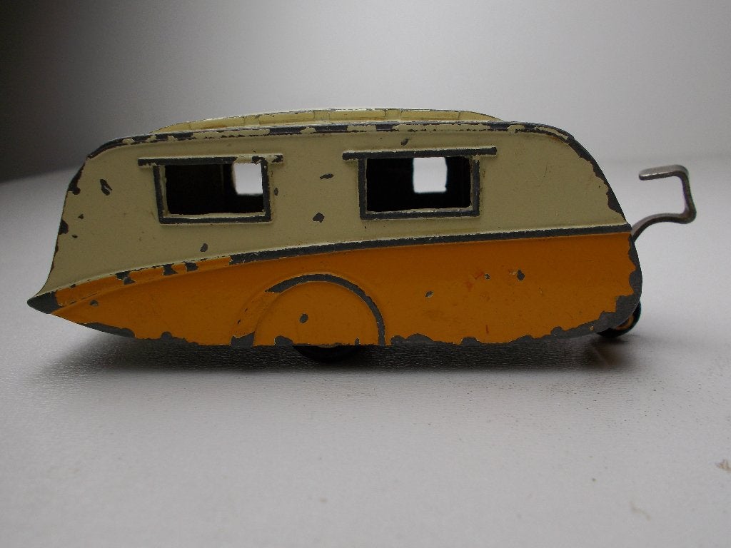 1956 Dinky Toys 190 CARAVAN (Yellow/Creme) -B-., Ophalen of Verzenden, Gebruikt, Auto, Dinky Toys