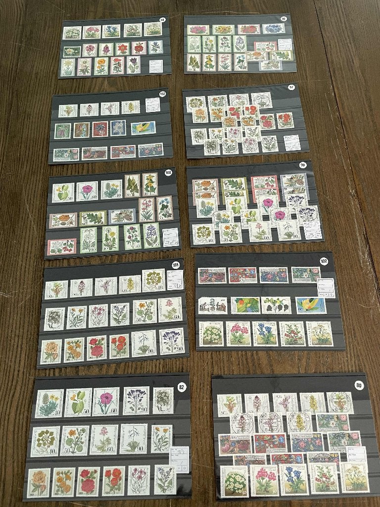 postzegels Duitsland thema bloemen / fauna 10 kaarten, Verzenden, Overige periodes