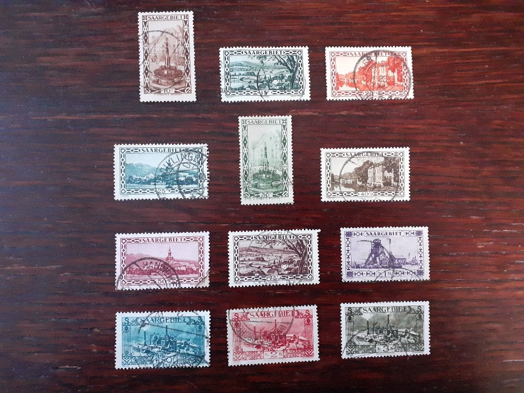 Saargebied, mi 108 e.v., bieden vanaf € 0,15 per stuk, Verzenden, Overige periodes, Gestempeld