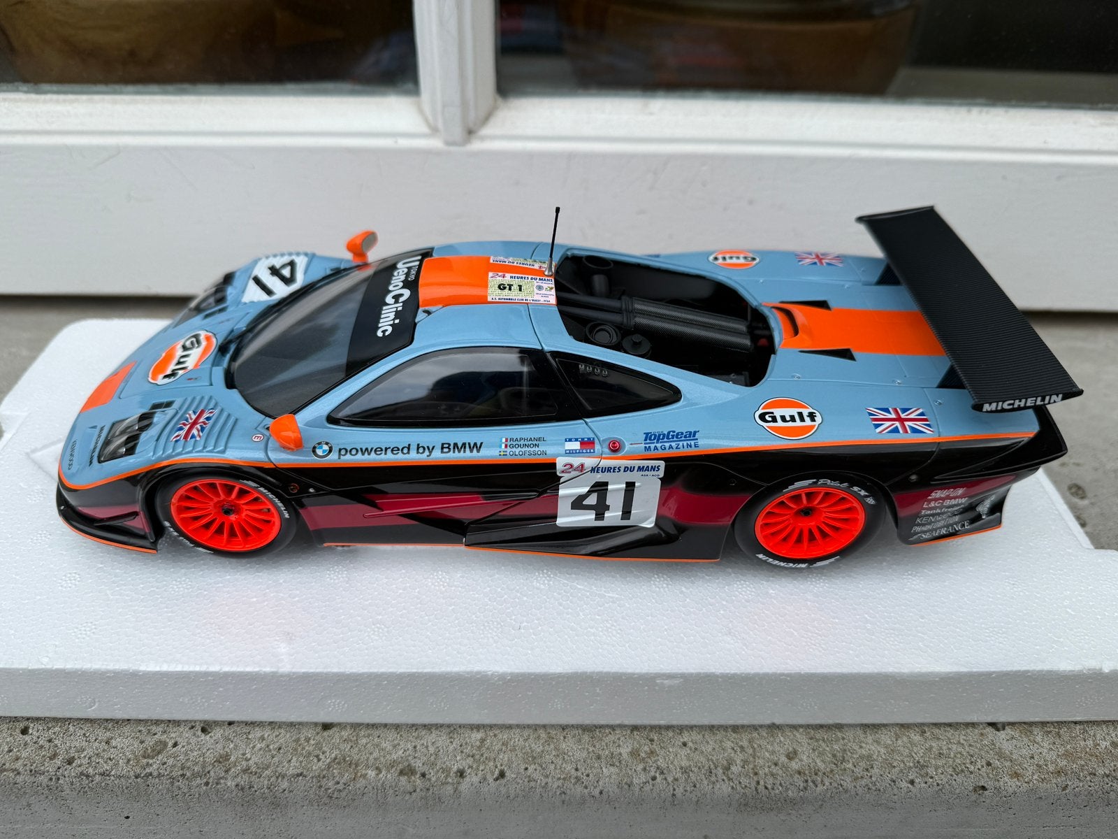 1:18 McLaren F1 GTR #41 Gulf Team LeMans 1997 Minichamps, Minichamps, Auto, Nieuw, Ophalen of Verzenden