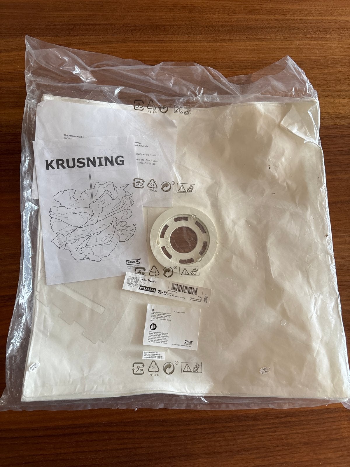 IKEA KRUSNING hanglamp - Nieuw in verpakking, Nieuw, Ophalen of Verzenden, Minder dan 25 cm, Minder dan 100 cm
