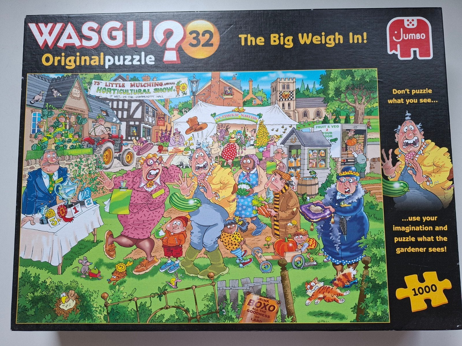 Wasgij Original 32: The Big Weigh In! Legpuzzel 1000 stukjes, Ophalen of Verzenden, 500 t/m 1500 stukjes, Zo goed als nieuw, Legpuzzel