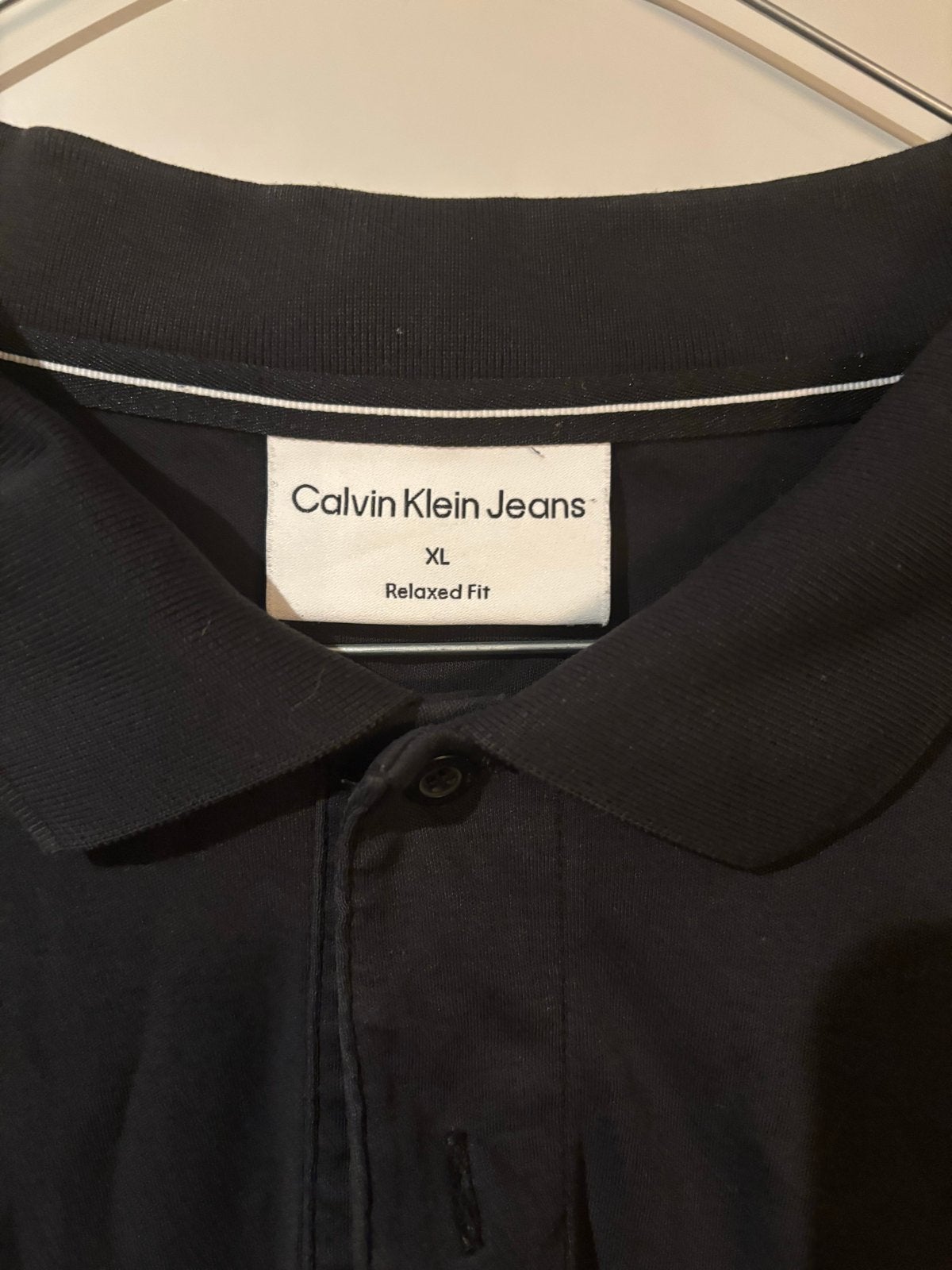Calvin Klein Jeans Polo Shirt Zwart - Maat XL, Kleding | Heren, Ophalen of Verzenden, Zo goed als nieuw, Maat 56/58 (XL), Zwart