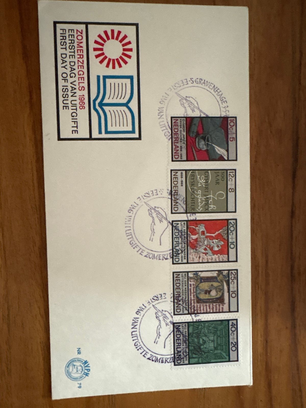 Zomerzegels 1966 Eerste Dag van Uitgifte, Postzegels en Munten, Ophalen of Verzenden, Na 1940, Gestempeld