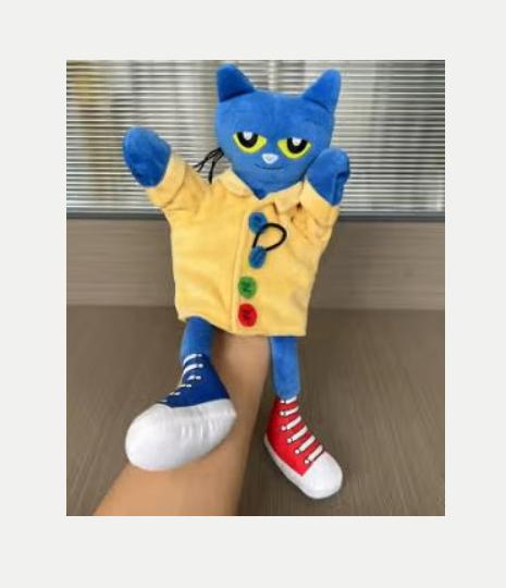 Pete de kat grote handpop knuffel (30cm)