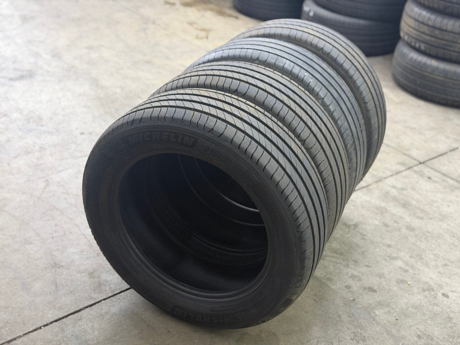 4x 215-55-17 zomer michelin 6mm + zgan €75 pst all incl, Ophalen, Zomerbanden, Band(en)