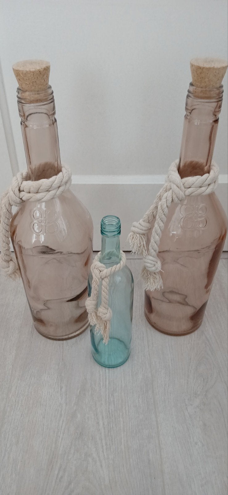Leuke glazen flessen set, Ophalen of Verzenden, Zo goed als nieuw, Overige kleuren, Glas