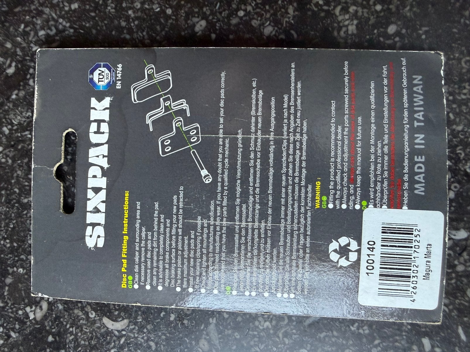 Set nieuwe Magura Marta remblokjes van Sixpack, Fietsen en Brommers, Remmen, Overige materialen, Nieuw, Ophalen of Verzenden