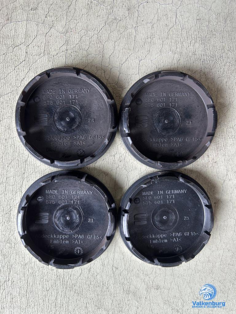 ORIGINELE Seat naafkap naafdop set zwart, Gebruikt, -, Verzenden, -