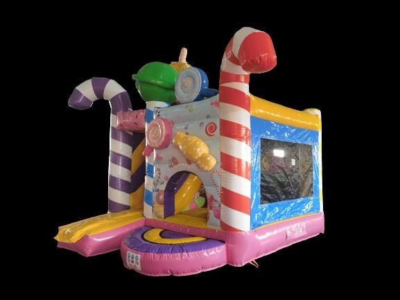 Multiplay Candy Springkussen met Klimmen en Glijden, Hobby en Vrije tijd, Feestartikelen | Verhuur, Verzenden, Zo goed als nieuw