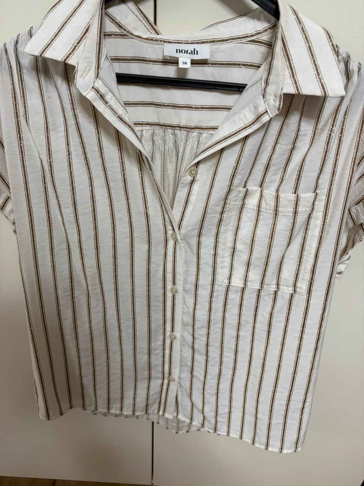 Blouse van Norah, Ophalen of Verzenden, Zo goed als nieuw, Maat 38/40 (M), Beige