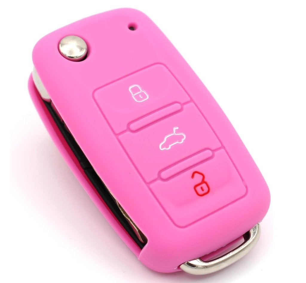 Volkswagen Audi Seat Roze siliconen autosleutel hoesje, Ophalen of Verzenden, Zo goed als nieuw