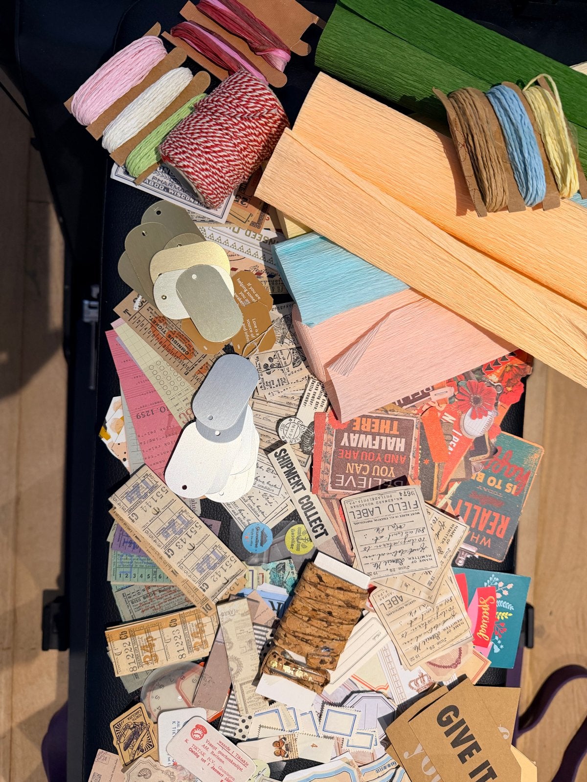 Grote partij snailmail, knutselmateriaal en papierwaren, Meerkleurig, Ophalen of Verzenden, Zo goed als nieuw, Papier of Karton