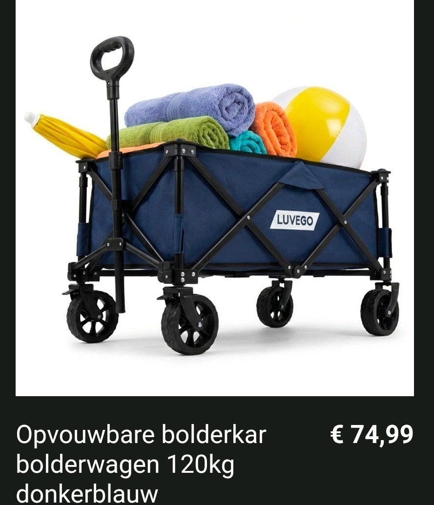 bolderkar LUVEGO Nieuw, Ophalen of Verzenden, Nieuw