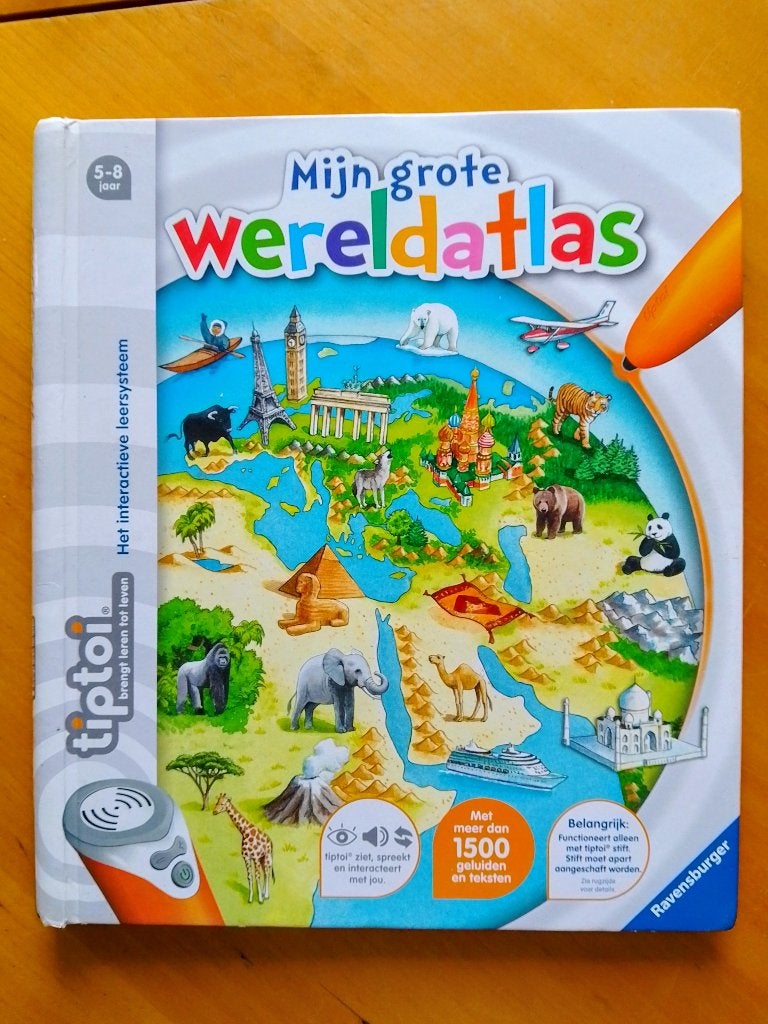 TIPTOI-BOEK 'MIJN GROTE WERELDATLAS' !!, Ophalen of Verzenden, Gebruikt, Ontdekken, Met geluid
