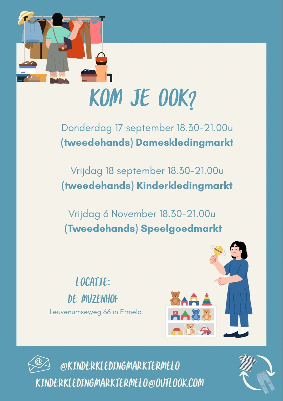 Tweedehands kinderkledingmarkt Ermelo, Kinderen en Baby's, Ophalen, Zo goed als nieuw, Jongen of Meisje