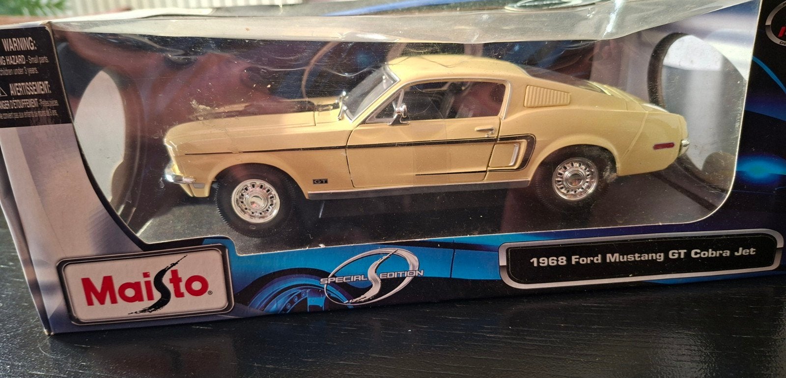 Maisto 1968 Ford Mustang GT Cobra Jet - Nieuw in verpakking, Ophalen of Verzenden