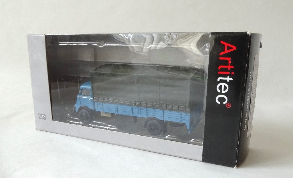 Artitec 487.041.01 DAF vrachtwagen bak + Huif Cab 1959 Blauw, Ophalen of Verzenden, Zo goed als nieuw, Bus of Vrachtwagen, Overige merken