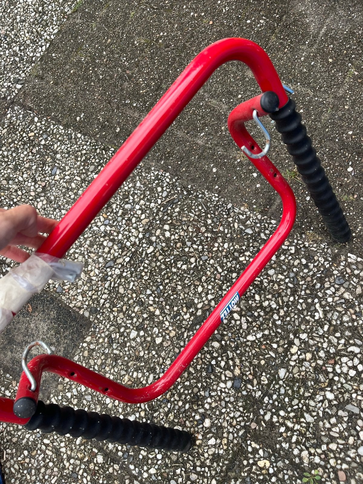 Rode Mottez fietsenophangsysteem, Ophalen, Gebruikt