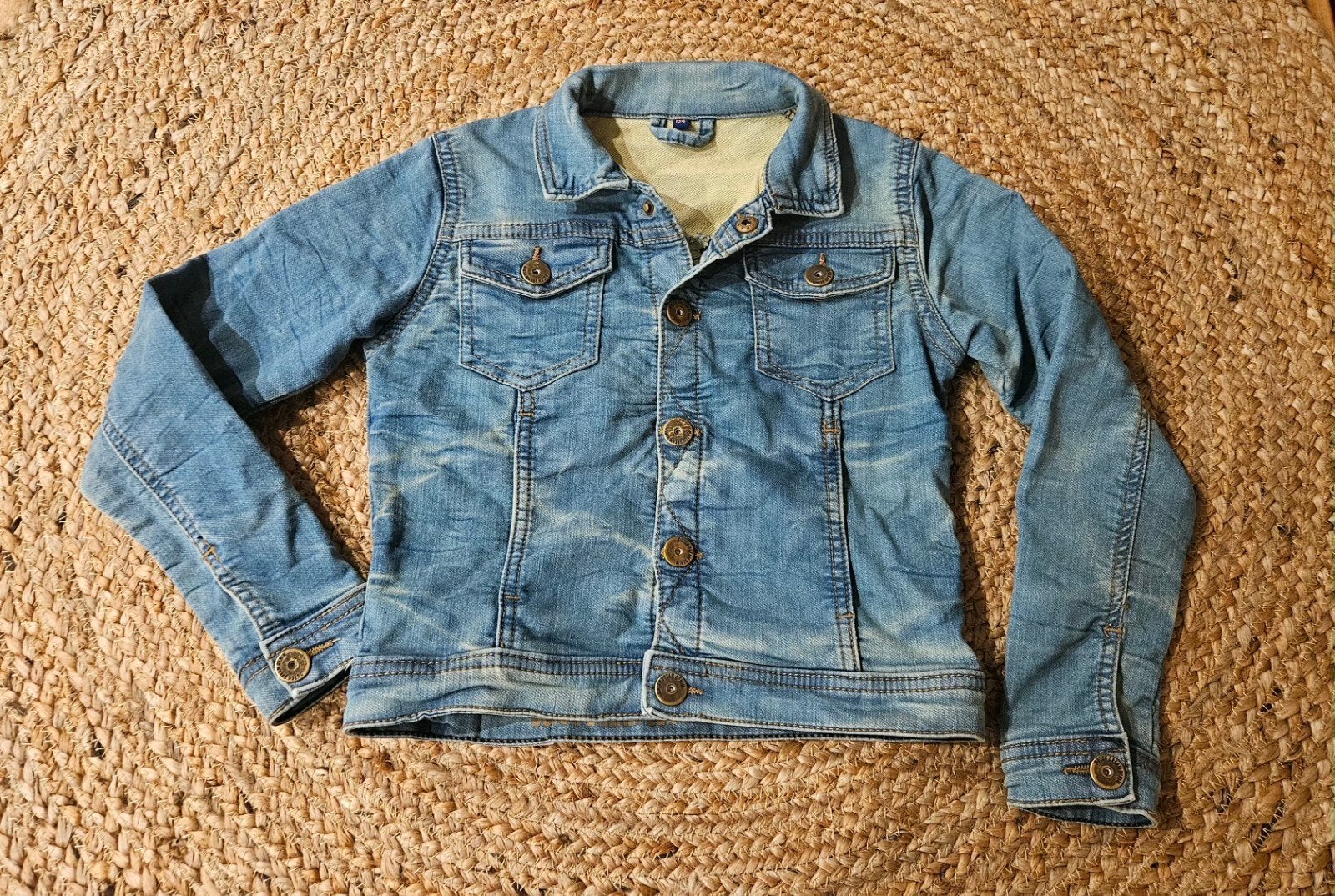 Stoer spijkerjasje dutch dream denim maat 134, Dutch Dream Denim, Ophalen of Verzenden, Zo goed als nieuw, Jongen