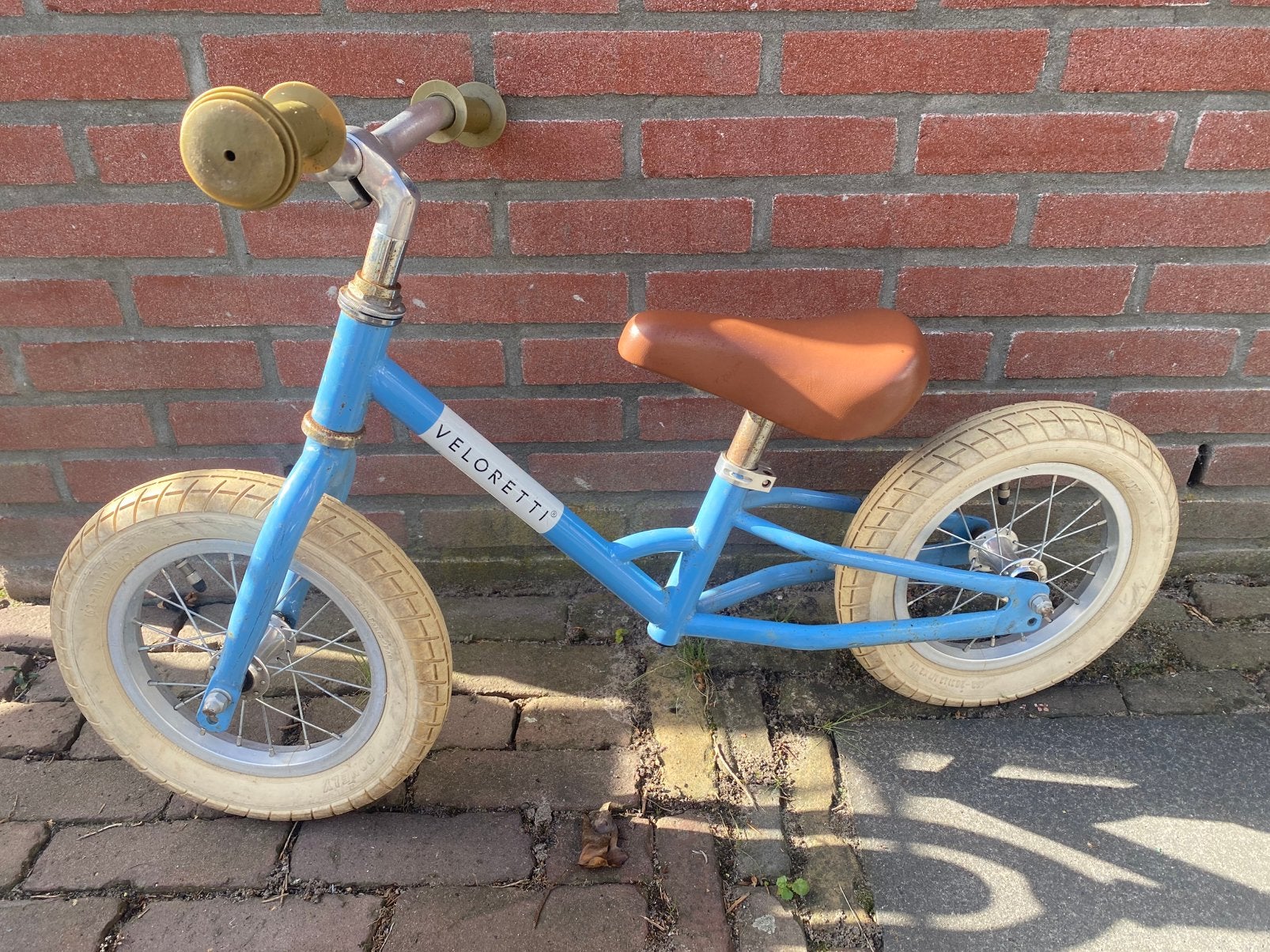 Veloretti loopfiets blauw, Ophalen, Gebruikt, Minder dan 16 inch