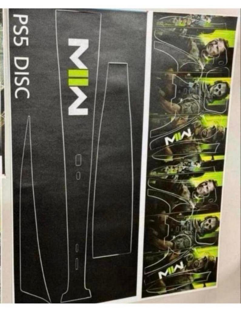 Sony Ps5 Playstation 5 STICKER set MWII Modern warfare cover, PlayStation 5, Overige typen, Nieuw, Ophalen of Verzenden