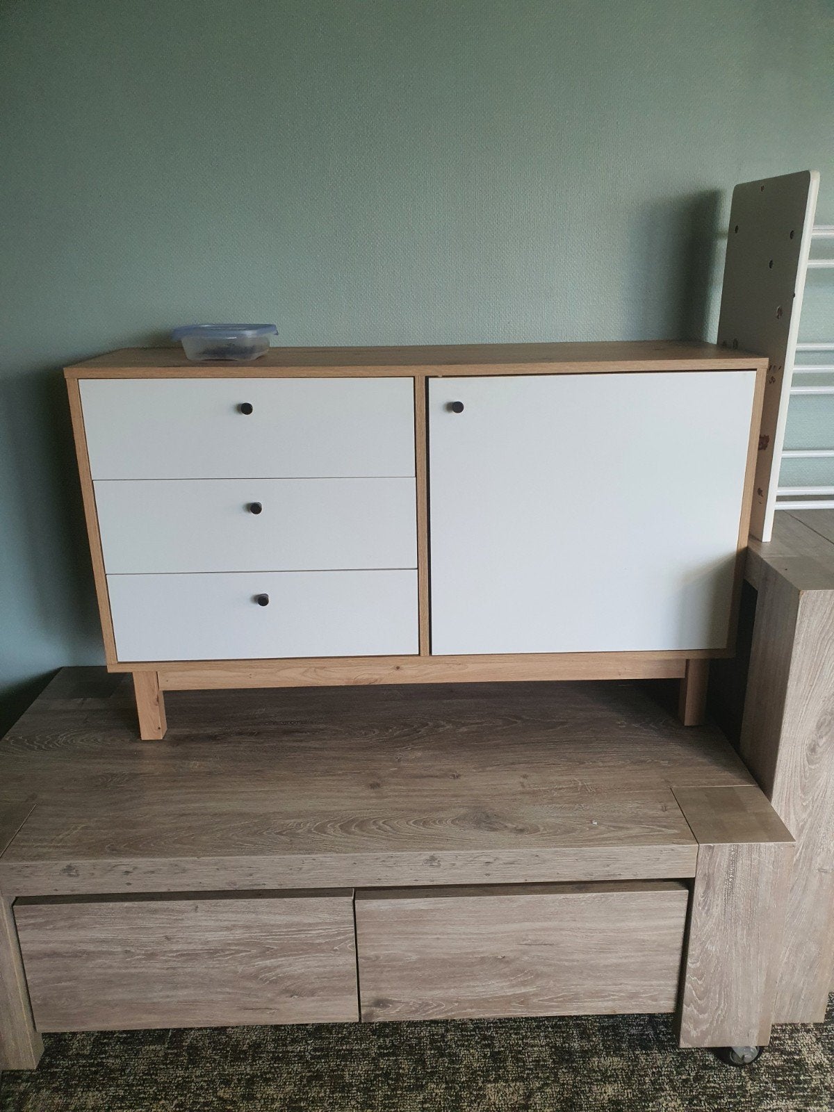 Commode met lades en kastje - 115 cm breed, Ophalen, Zo goed als nieuw