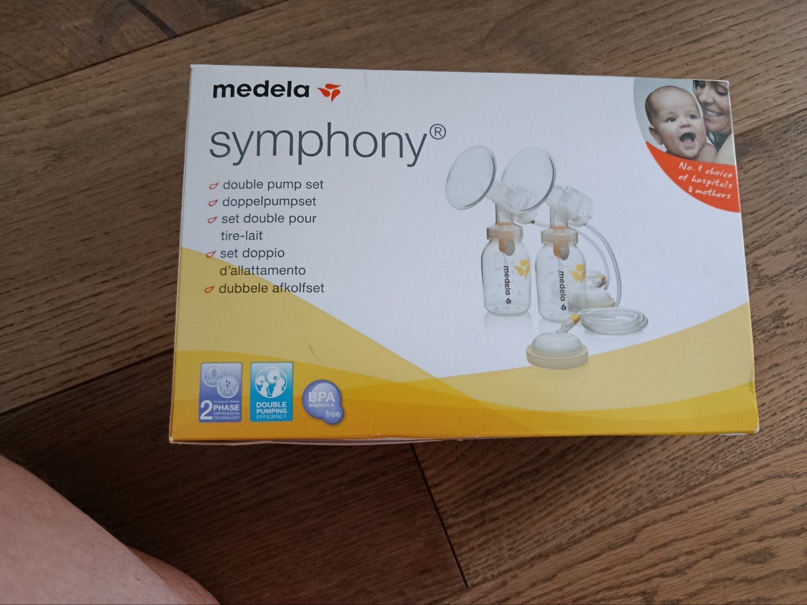 Medela Symphony dubbele afkolfset, Ophalen of Verzenden, Gebruikt