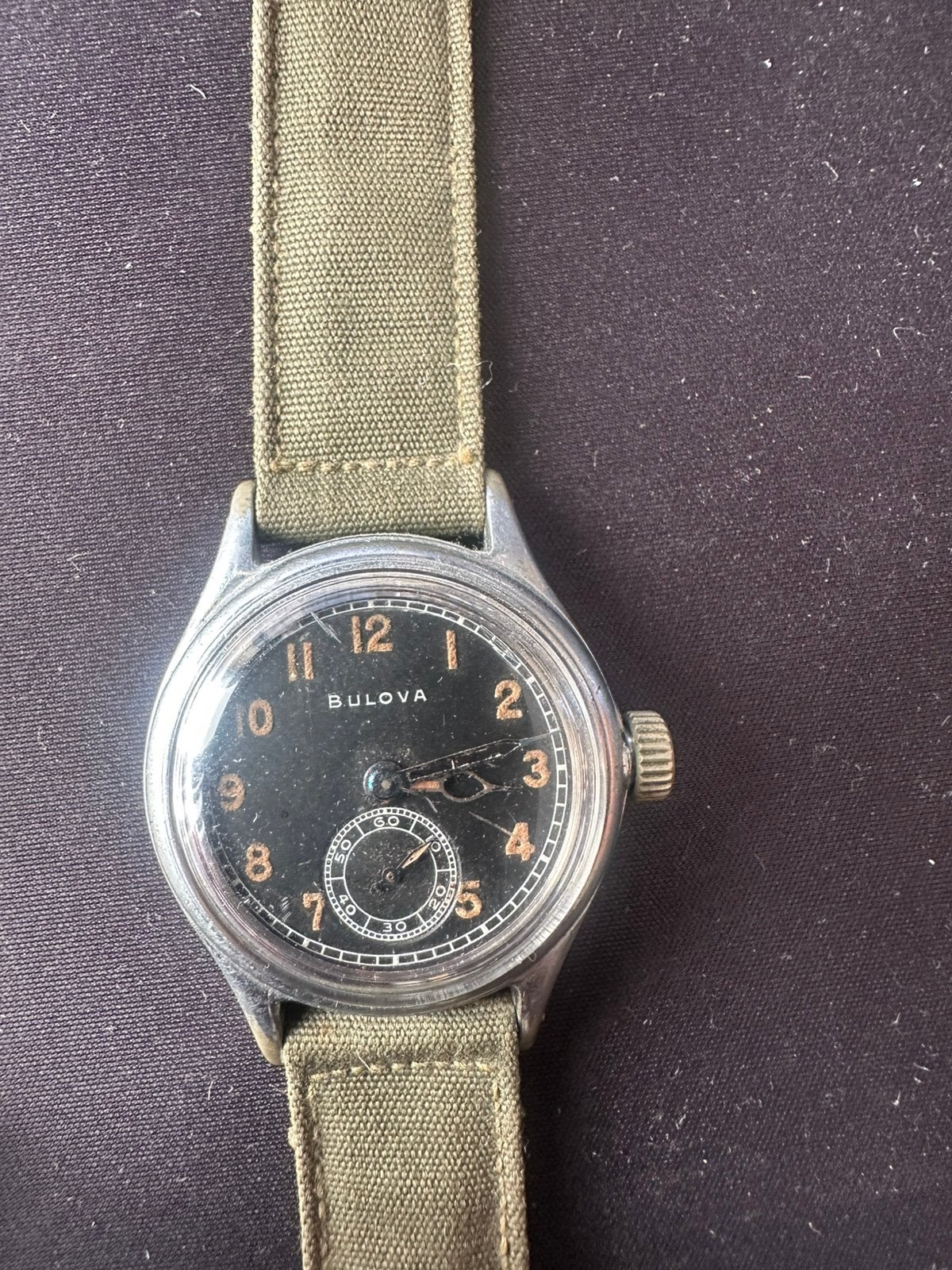 Bulova 1944 military wrist watch US WW2, Ophalen, Amerika, Overige typen