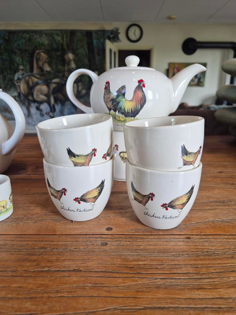 Jet Servies Chicken Festival, Ophalen, Keramiek, Zo goed als nieuw, Overige stijlen