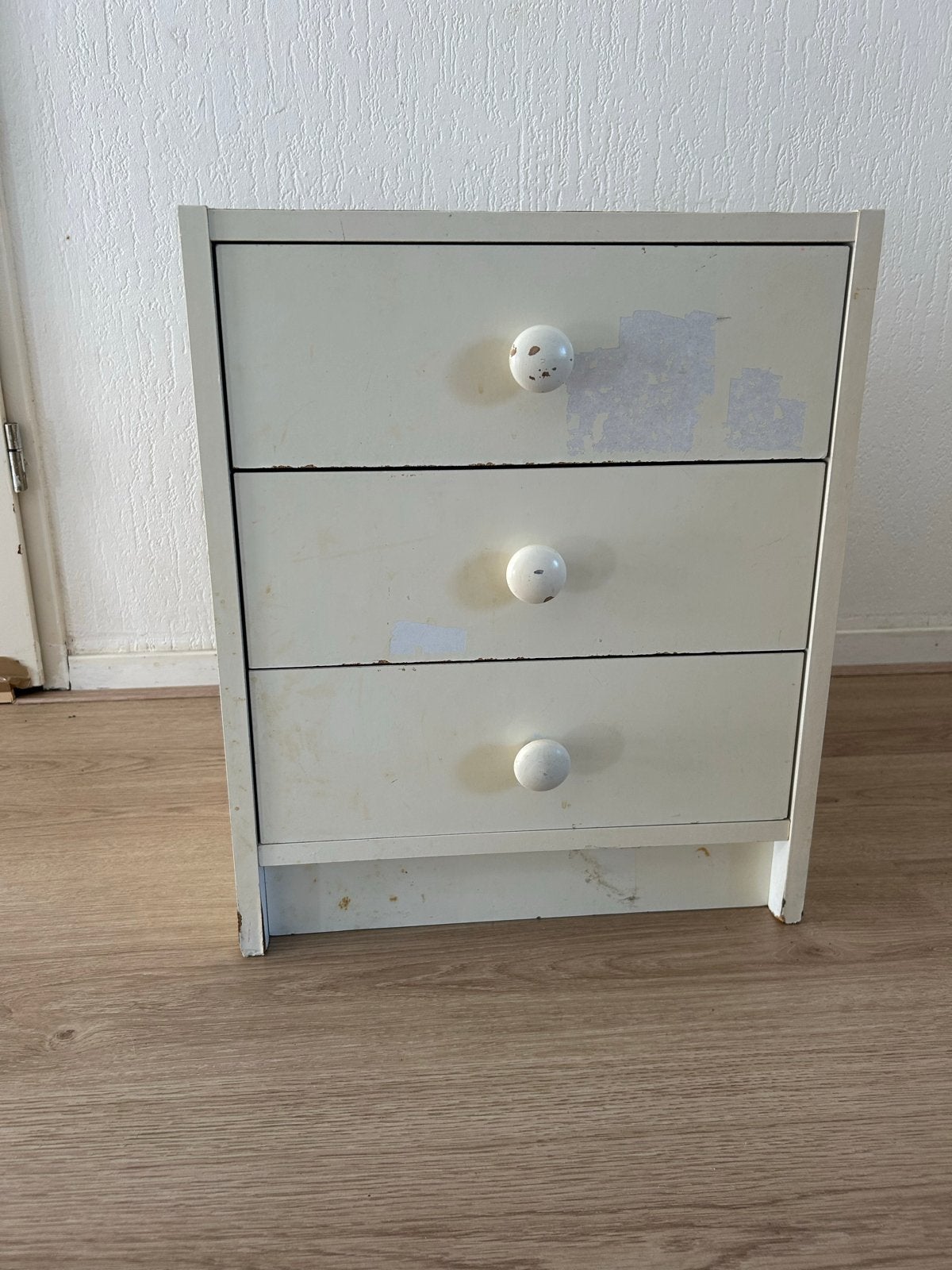 Nachtkastje / ladenkastje met 3 lades - Gebruikt / opknapper, Ophalen, Minder dan 50 cm, Gebruikt, 3 of 4 laden