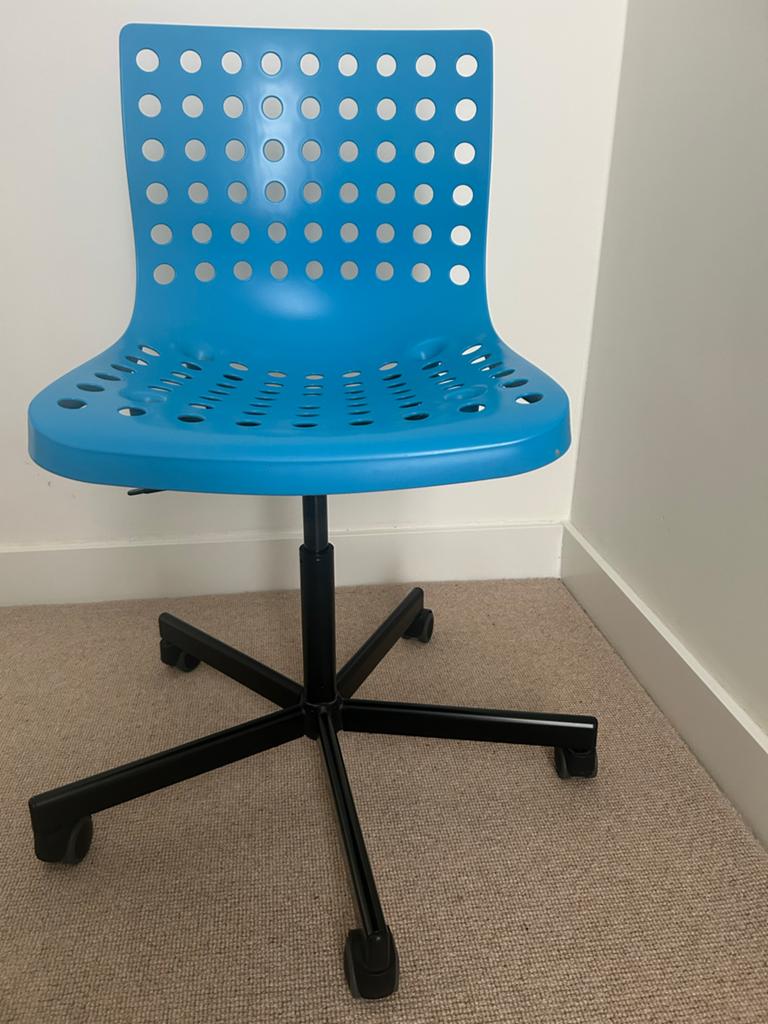IKEA Spörren Bureaustoel - Blauw, Verstelbaar, Huis en Inrichting, Bureaustoelen, Ophalen, Gebruikt, Blauw, Bureaustoel