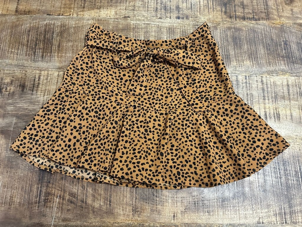 Stradivarius panterprint skort broekrok bruin zwart M 38, Kleding | Dames, Maat 38/40 (M), Bruin, Ophalen of Verzenden, Zo goed als nieuw