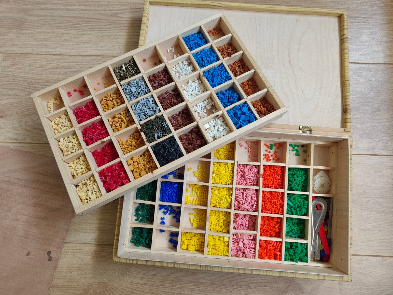 Ministeck set in opbergdoos met veel kleuren en accessoires, Ophalen of Verzenden, Zo goed als nieuw, Accessoires