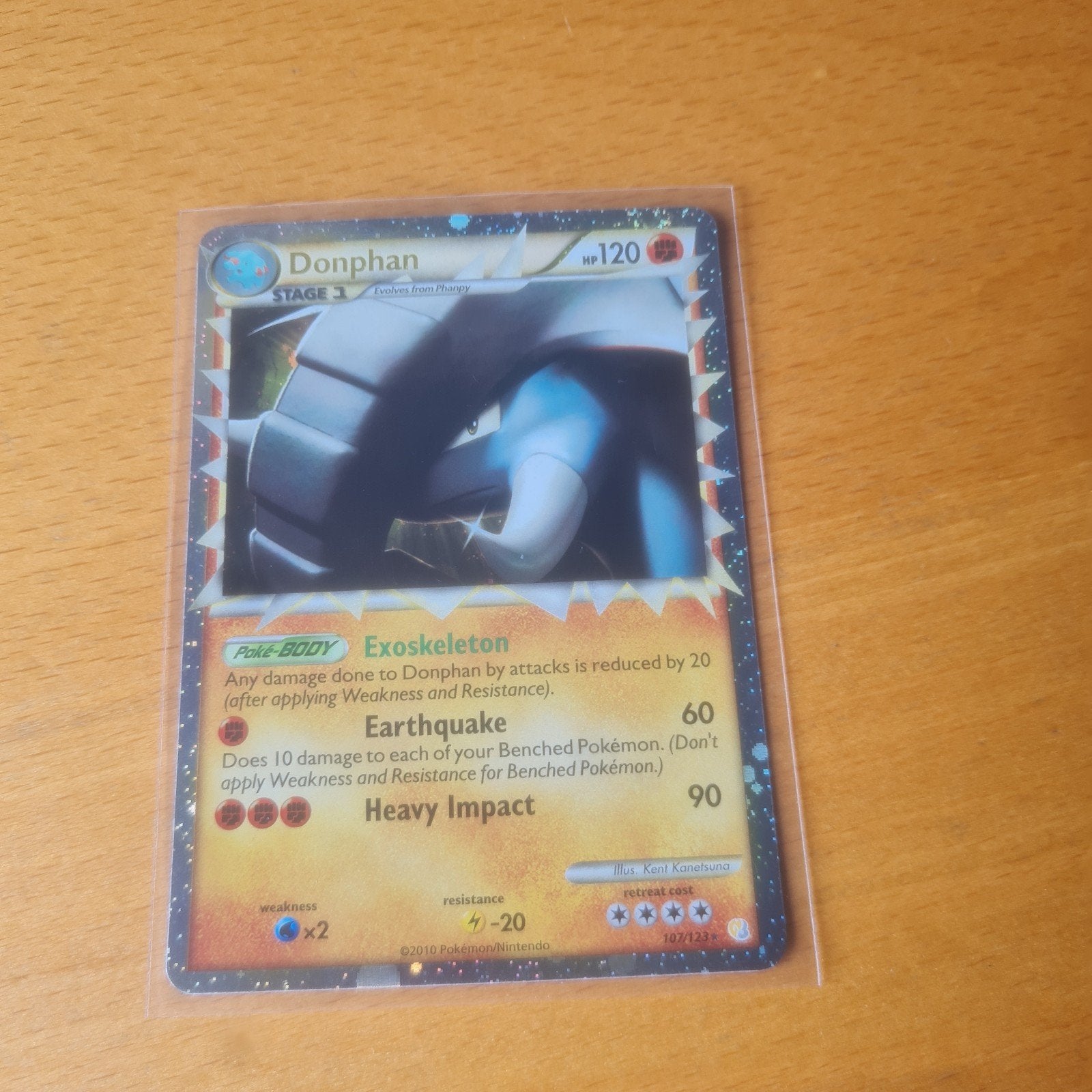 Donphan Pokémon kaart (107/123) - HeartGold & SoulSilver, Ophalen of Verzenden, Zo goed als nieuw, Losse kaart