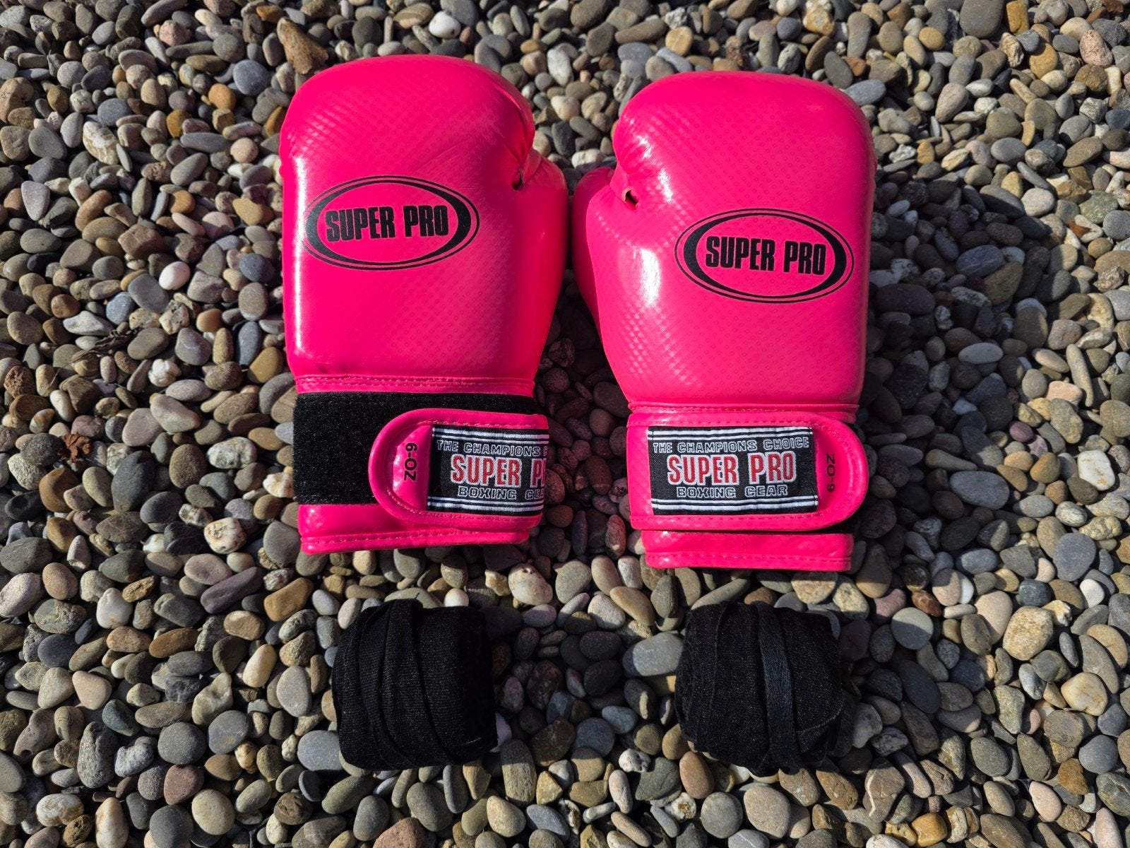 Super Pro Bokshandschoenen 6 Oz (roze) incl. bandage, Ophalen of Verzenden, Nieuw, Bokshandschoenen