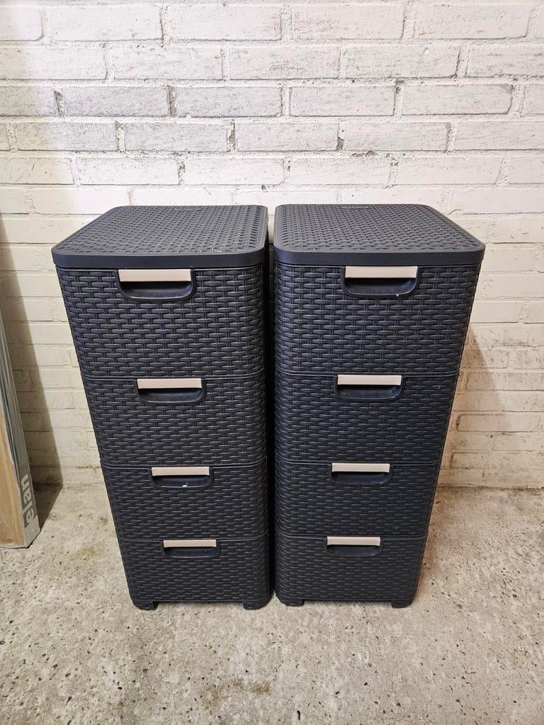 Curver Style Ladesysteem Antraciet (2 stuks), Ophalen, Kunststof, Gebruikt, Modern, Rotan-look