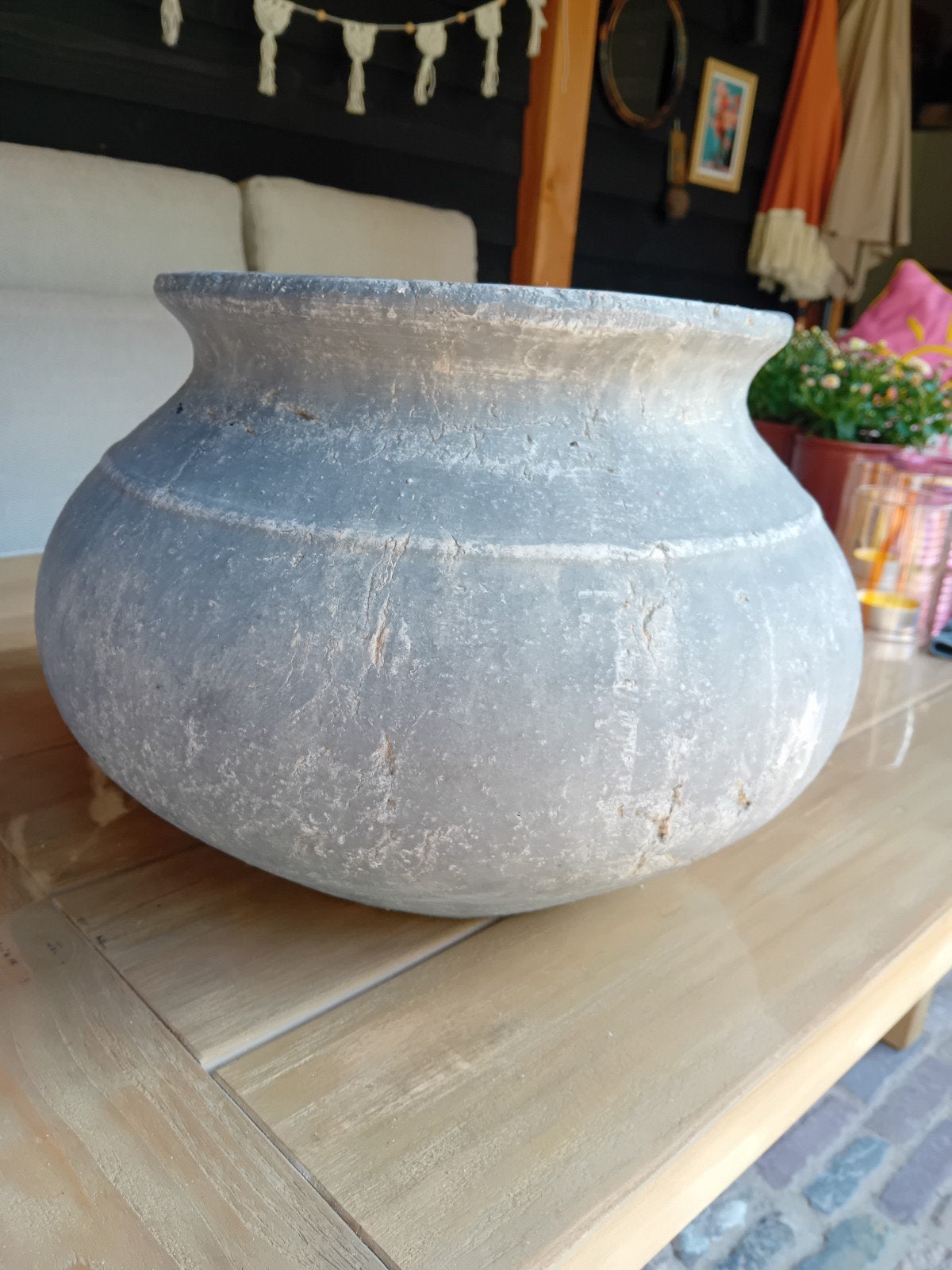 Brinxz pot grijs, Huis en Inrichting, Ophalen, Zo goed als nieuw, Rond