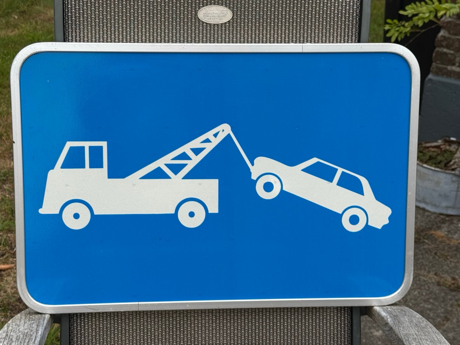 Waarschuwingsbord: Niet blokkeren/parkeren (40x90cm), Ophalen of Verzenden, Gebruikt