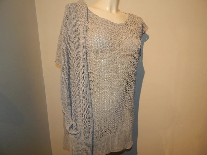 Sarah Pacini groffer gebreide trui tuniek 1 mouw open One si, Verzenden, Sarah Pacini, Maat 46/48 (XL) of groter, Zo goed als nieuw