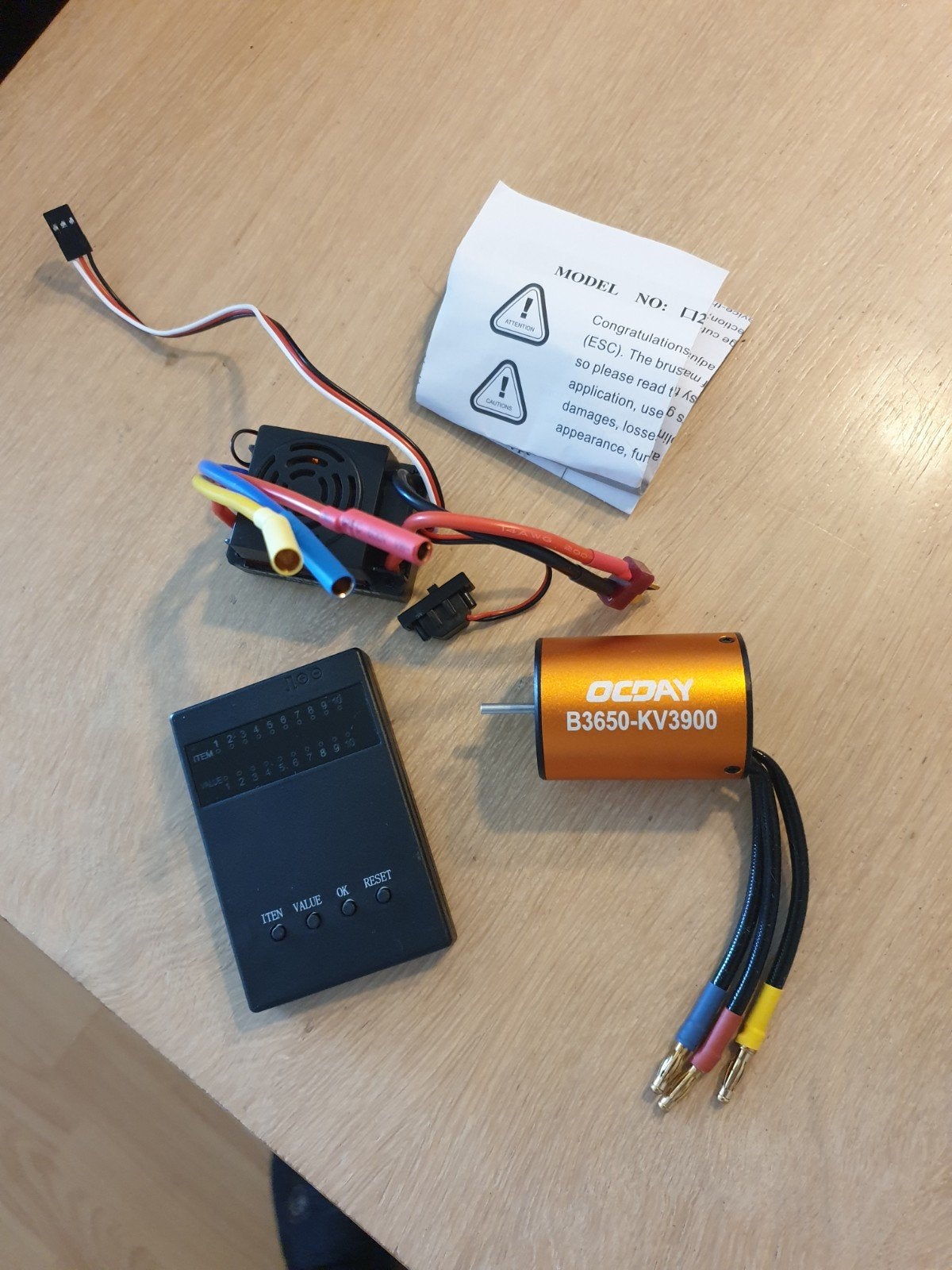 Nieuwe Brushless Set Motor Esc ProgKaart voor Schaal 1/10 Rc, Ophalen of Verzenden, Nieuw, Onderdeel